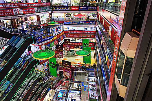 室内,一个,最大,商场,销售,电子装置,深圳,中国