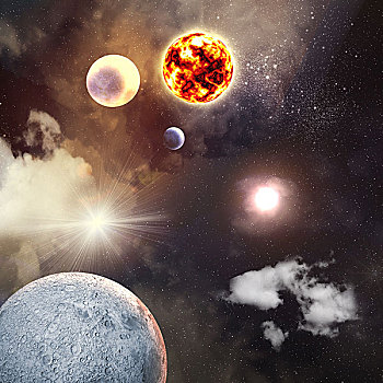 圖像,星球,太空,深色背景