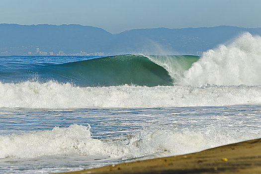 加利福尼亚,大,海浪,碰撞