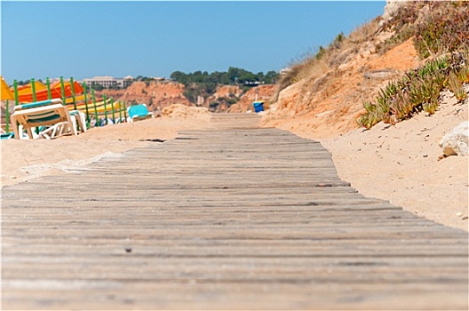 木质,小路,海滩,葡萄牙