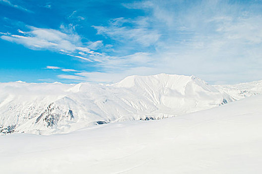 雪,山,鲜明,冬天,白天