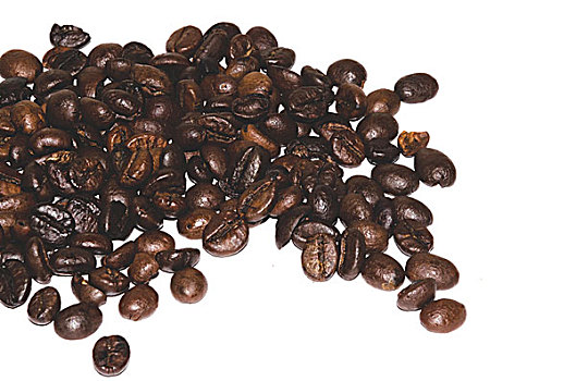 咖啡豆,散开,白色背景,背景
