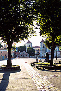 老城广场,市政厅,老城,考纳斯,立陶宛