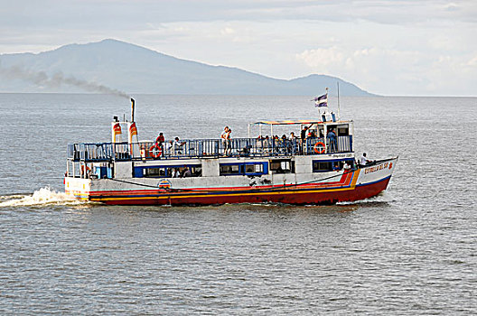 渡轮,岛屿,尼加拉瓜湖,尼加拉瓜,中美洲