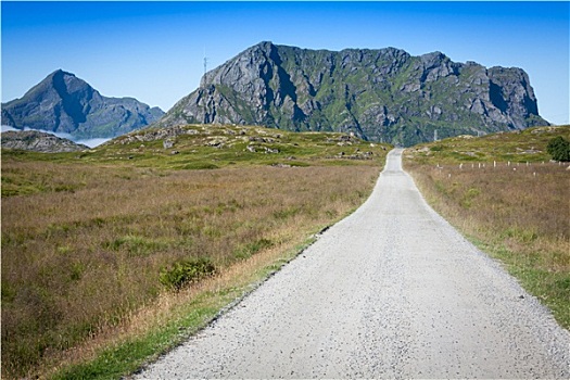 道路,挪威,山