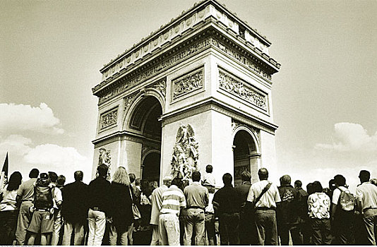 拱形,游客,巴黎,法国