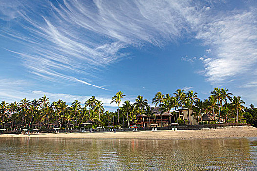 海滩,泻湖,胜地,珊瑚海岸,维提岛,斐济,南太平洋
