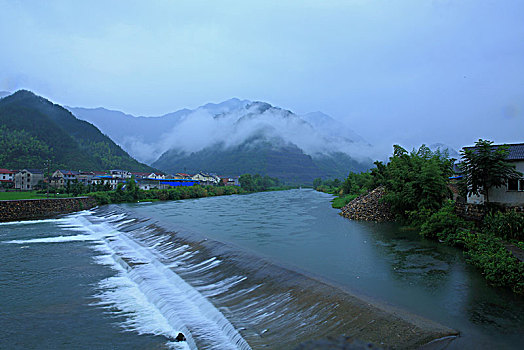 浙江,杭州,临安,大明山,雨,云雾