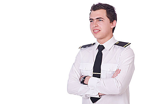 年轻,飞行员,隔绝,白色