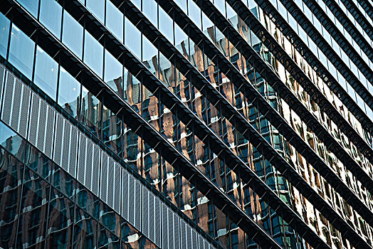 建筑,玻璃,墙壁,反射,东京,日本