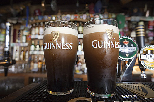 爱尔兰,玻璃杯,吉尼斯黑啤酒