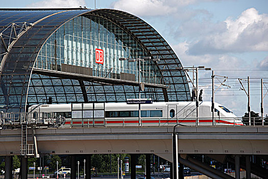德国,柏林,中央火车站,火车站,法兰克福火车站,高速列车