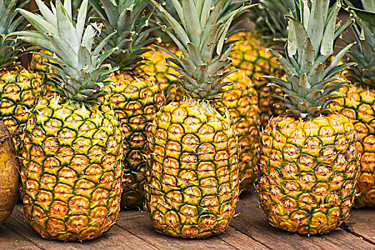 菠萝,出售,路边,水果摊,北岸,瓦胡岛,夏威夷,美国