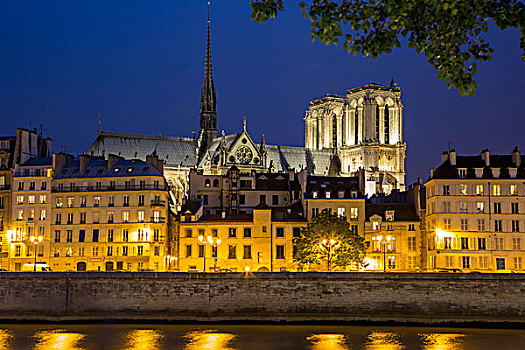 黎明,风景,大教堂,上升,高处,建筑,巴黎,法国