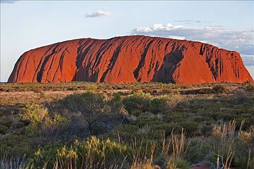 澳大利亚,北领地州,乌卢鲁巨石,石头,巨大,砂岩,岩石构造,一个,自然,象征,改变,彩色,不同