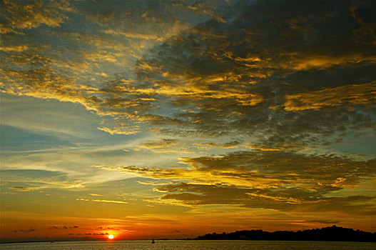 日落,印度尼西亚