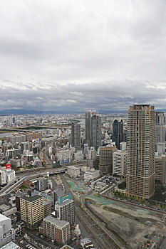 大阪,梅田蓝天大厦,俯拍