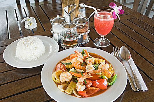 虾,泰国食品,泰国,亚洲