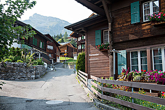 瑞士雪山小镇