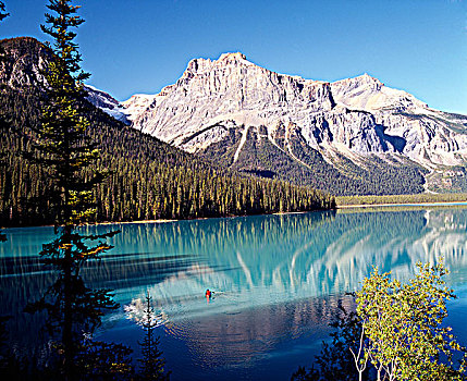 加拿大,不列颠哥伦比亚省,幽鹤国家公园,山脉,翡翠湖,山峦,背景