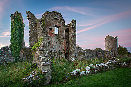 遗址,城堡,17世纪,家,弗马纳郡,北爱尔兰,英国