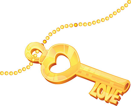 金色,爱情,钥匙