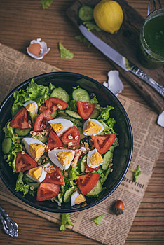 健身健康增肌减脂健康蔬菜沙拉晚餐早餐午餐
