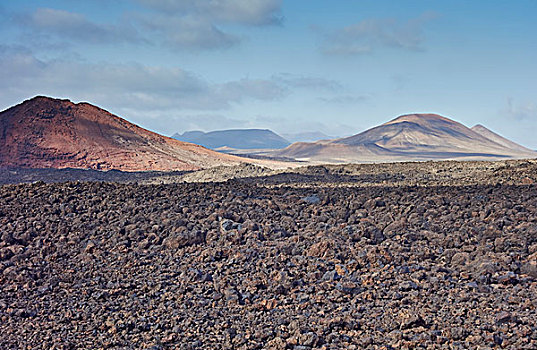岩石,火山地貌,兰索罗特岛,加纳利群岛,西班牙