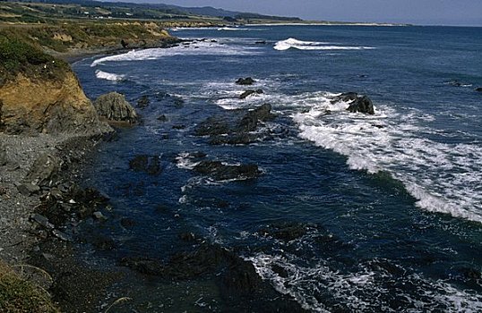 岩石构造,海岸,加利福尼亚,美国