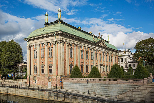 水,运河,房子,高贵,建筑,设计,格姆拉斯坦,斯德哥尔摩,瑞典,欧洲