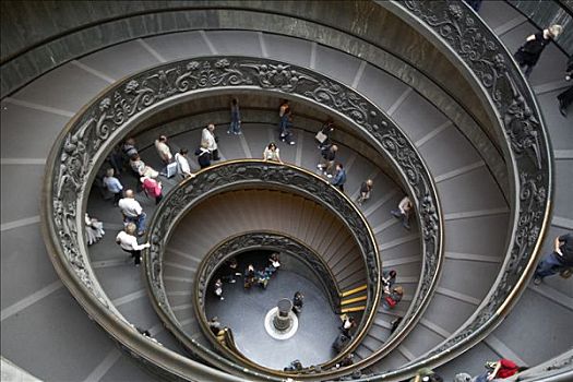 螺旋楼梯,出口,梵蒂冈,博物馆,罗马,梵蒂冈城,欧洲