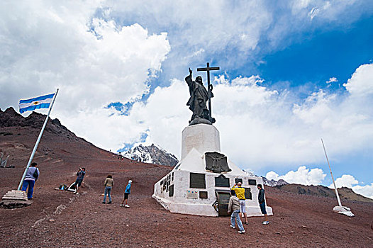 纪念建筑,隘口,门多萨,圣地亚哥,安第斯山,阿根廷,南美