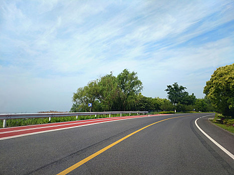 在路上,绿道长廊,道路素材