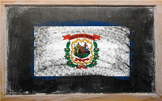 旗帜,美国,西维吉尼亚,黑板,涂绘