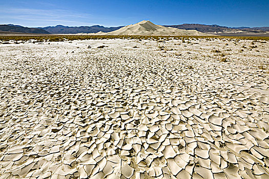 干燥,缝隙,窗格,泥,死亡谷国家公园,加利福尼亚