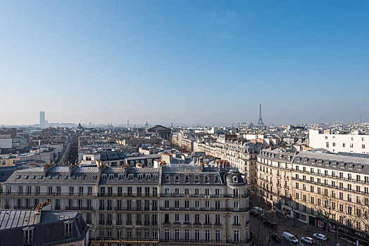法国巴黎市中心俯瞰