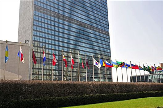 多层建筑,联合国,总部,曼哈顿,纽约,美国