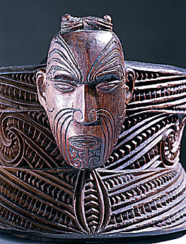 木盒,毛利人,新西兰,迟,19世纪,早,20世纪