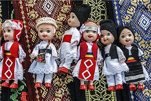 娃娃,衣服,传统,罗马尼亚人,民俗