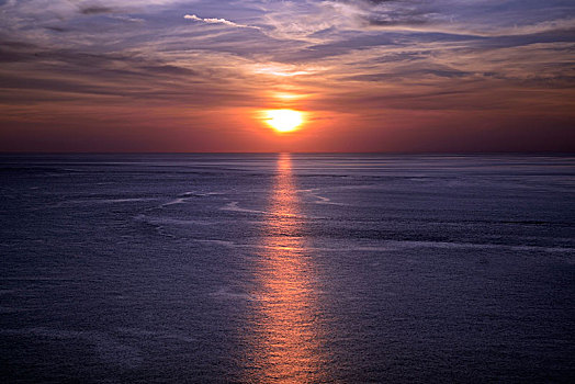 日落,上方,海洋,岬角,普吉岛,泰国,亚洲