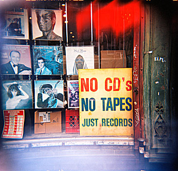 旧式,唱片,店,曼哈顿