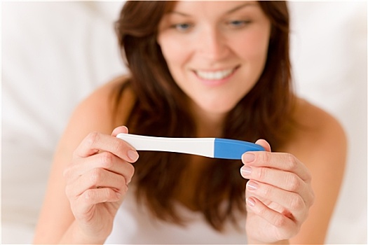 妊娠测试,高兴,吃惊,女人