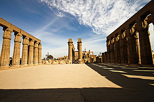 柱廊,卢克索神庙,埃及