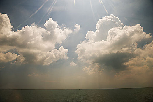 海洋,云,背景