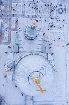 哈尔滨雪中索菲亚教堂广场