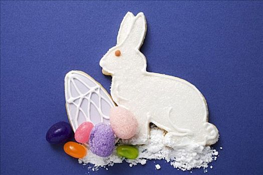 复活节饼干,复活节兔子,复活节彩蛋,糖,胶质软糖