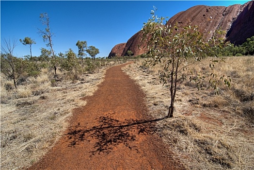 乌卢鲁巨石,艾尔斯岩,北领地州,澳大利亚,八月,2009年