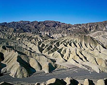 俯拍,岩石构造,荒芜,扎布里斯基角,死亡谷国家公园,加利福尼亚,美国