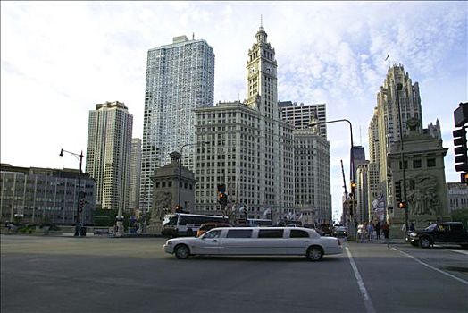 芝加哥,街道,建筑,喜爱