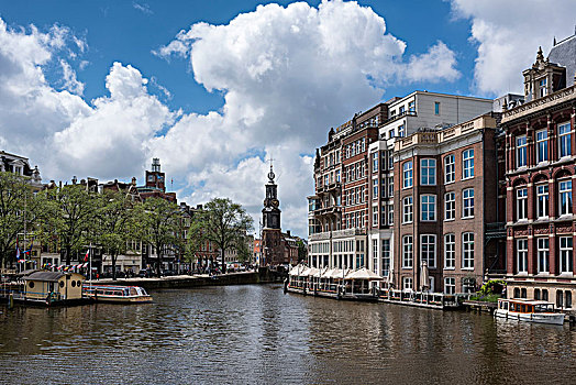 风景,上方,阿姆斯特丹,北荷兰,荷兰